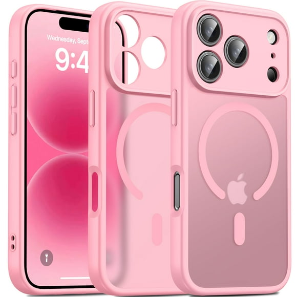 Funda Magnética Oterkin para iPhone 17 Pro Mate Rosa Claro