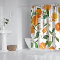 thumbnail image 2 of Orange Fruits Flowers White Pattern Shower Curtain 72"x72" ,Bathroom Decorative Shower Curtains Set with 12 Hooks,Modern Waterproof Washable Shower Curtain, 2 of 6