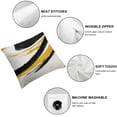 thumbnail image 4 of Nawypu Black Gold Throw Pillow Covers Modern Abstract Art Pillowcase Minimalist Ink Line Cushion Covers Decorative Square Pillow Case for Sofa Bed Living Room, Set of 2, 4 of 6