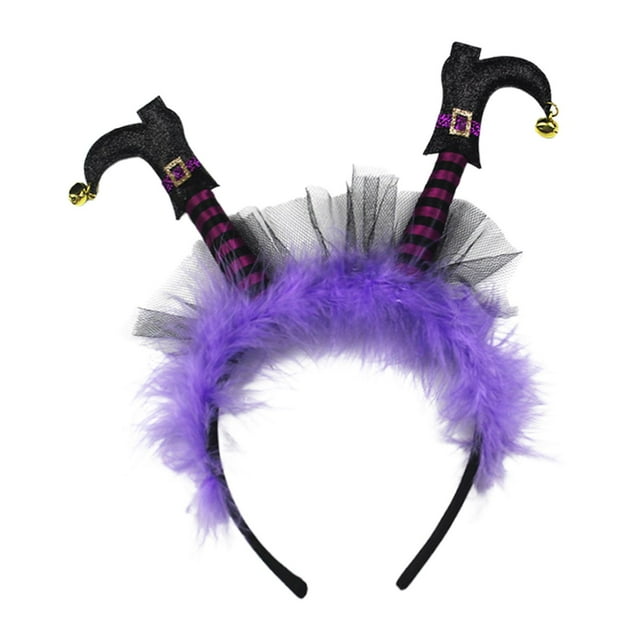 Diadema de Halloween con decoración de pies de , accesorio para disfraz, cómoda de llevar, elegante, versátil, color brillante para decoración Púrpura Yinane Sombreros de Halloween
