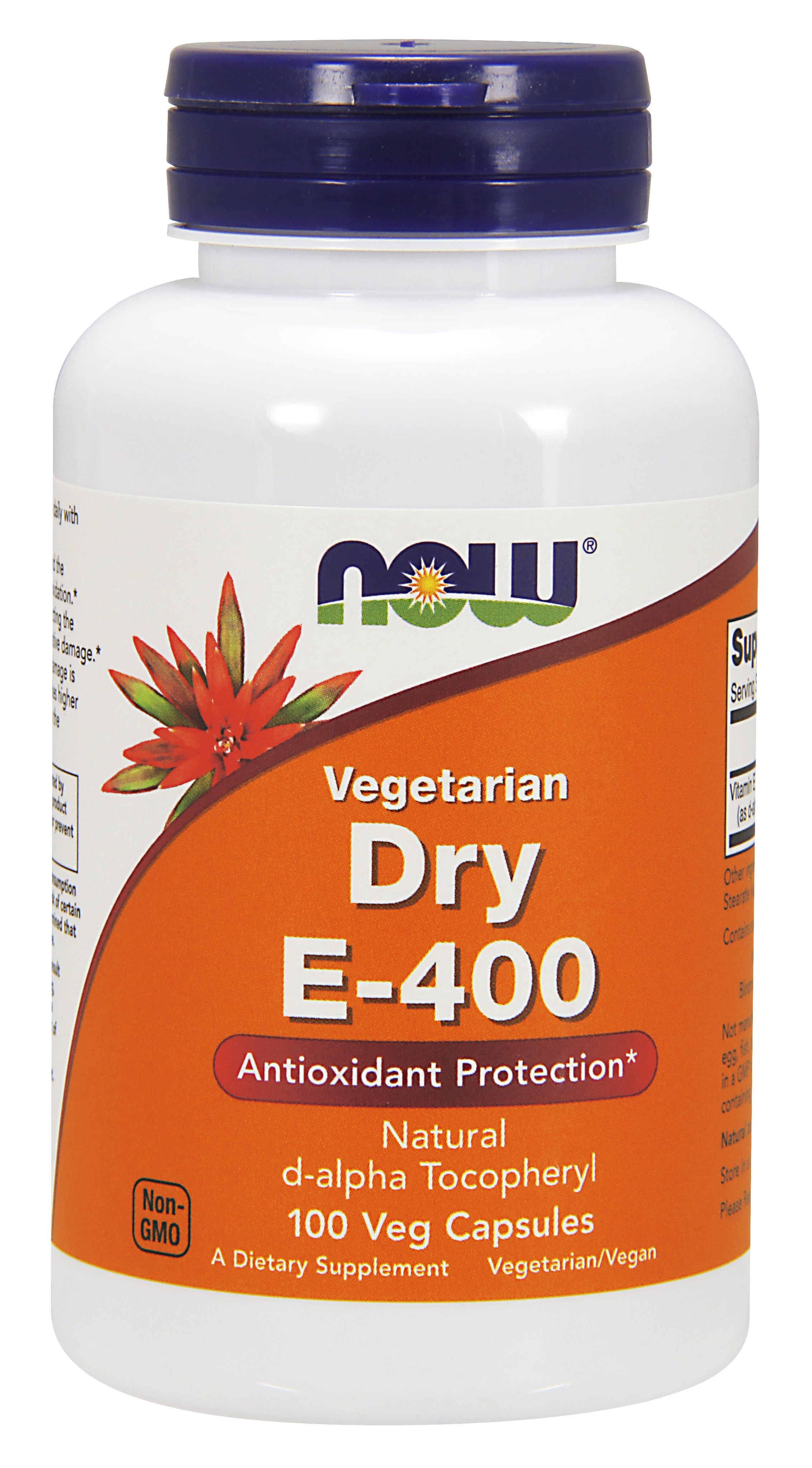 NOW Supplements, Vitamin E400 IU Dry, 100 Veg Capsules