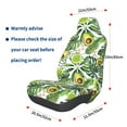 thumbnail image 2 of Picia Green Tropical Print Waterproof Sweating Car Seat Cover for Post Gym Workout, Running, Beach and Hiking, Universal Fit Anti-Slip Bucket Seat Protector, 2 of 5