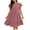 Red, variant on LOVZFMLL Plus Size Dresses for Women Crew Neck Ruffle Sleeve Pleated Tiered Cute Mini Dresses Summer Casual Wedding Guest Dresses Wine XXL