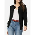thumbnail image 6 of Women's Crew Neck Button Down Long Sleeve Cardigan Sweater, 6 of 7