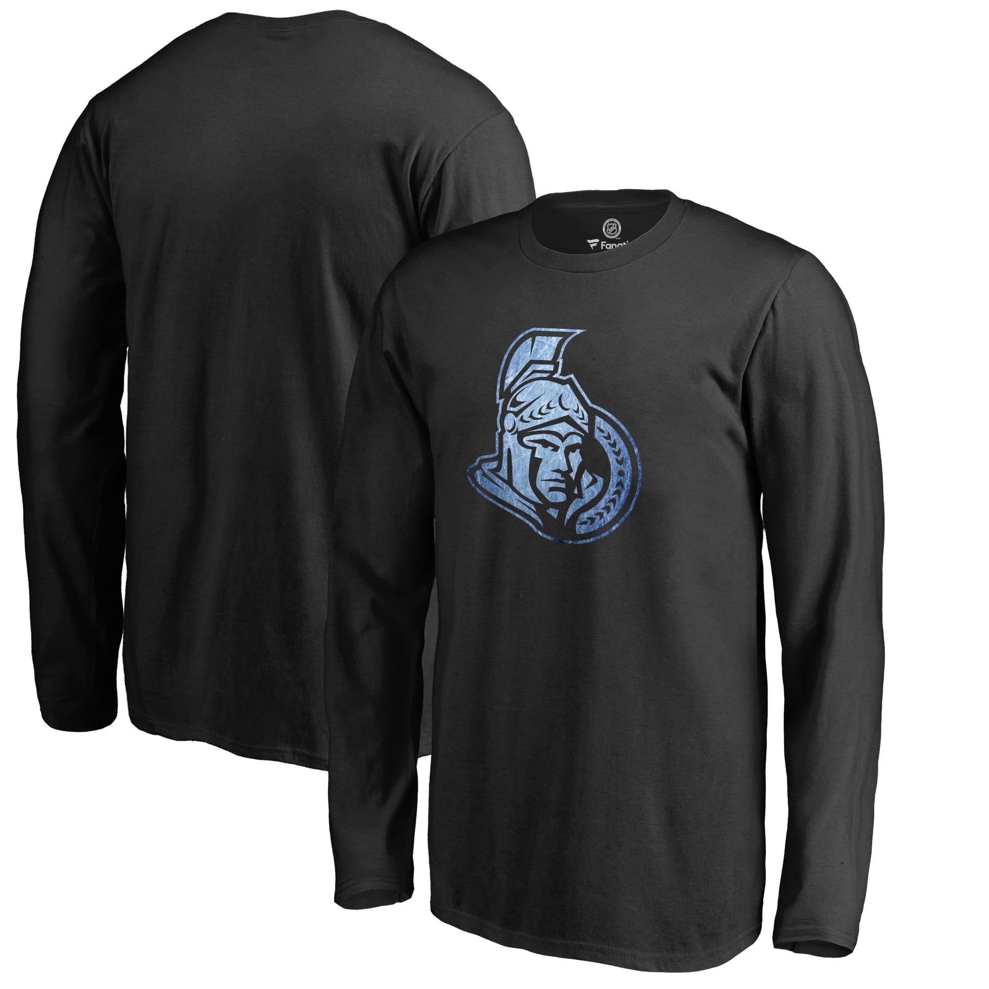 Ottawa Senators Youth Pond Hockey Long Sleeve T-Shirt Black by Football Fanatics/Ruppshirts