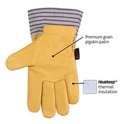 Kinco Otto Striped Mens Medium Pigskin Leather Palm Winter Work Glove