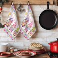 thumbnail image 6 of Spring Gnomes Kitchen Towels Set of 4, Botanical Flowers Leaf Pink Buffalo Check Absorbent Dish Towels for Kitchen, Microfiber Hand Towel, Quick Drying Tea Towel for Cleaning Decorative Dishcloths, 6 of 7