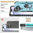 thumbnail image 3 of Compatible for iPhone 16 Case, Military Grade Shockproof Rugged Heavy Duty Protective Durable Phone Cover with Built-in Rotating Ring Kickstand for iPhone 16, Lightblue, 3 of 8