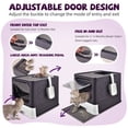 thumbnail image 2 of Cat Litter Box with Litter Mat and Scoop, Large Foldable Litter Box with Lids, Free in& Out Covered Kitty Litter Box, Odor Control Enclosed Litter Box, Anti- Splashing Easy Clean,Dark Purple, 2 of 17