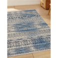 thumbnail image 1 of 4 ft. 4 in. x 6 ft. 4 in. Floral Machine Woven Heatset Polypropylene Area Rug, Beige & Blue, 1 of 1