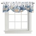 thumbnail image 2 of Ocean Tie Up Valances Curtain, Adjustable Kitchen Blue Beige Starfish Shells Eucalyptus Leaves Flowers Valances for Windows Decor, Rod Pocket Short Curtains Set for Bedroom/Bathroom, 42"x12", 2 of 9