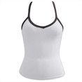 thumbnail image 3 of Women's Tanks Summer V-Neck Racerback Yoga Gym Tank Tops for Women Breathable Performance Workout Top White L, 3 of 4