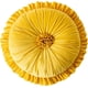 thumbnail image 1 of Xiao Hua Cojín redondo con volantes, cojín de terciopelo plisado con diseño de calabaza, cojín decorativo floral 3D para sofá, dormitorio, oficina, coche (amarillo, diámetro 35,5 cm), 1 of 5