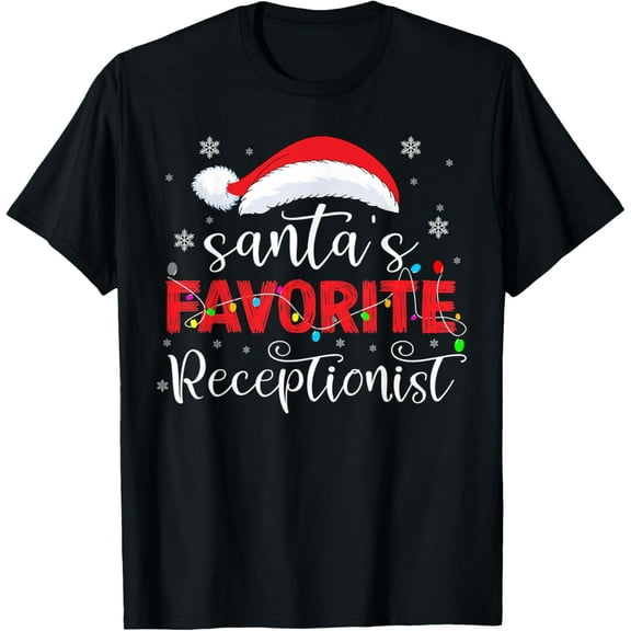 Playful Comfort Tee - Santa's Favorite Receptionist T-Shirt