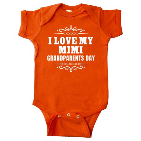 

Inktastic Grandparents Day I Love My Mimi Gift Baby Boy or Baby Girl Bodysuit
