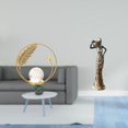 thumbnail image 2 of Figura decorativa de bola de cristal de metal, ideal para escritorio, dormitorio, sala de estar u oficina. Incluye una estatua decorativa de una dama, 2 of 8
