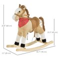 thumbnail image 3 of Qaba Kids Plush Ride-On Rocking Horse Toy Cowboy Rocker with Fun Realistic Sounds for Child 3-6 Years Old, Beige, 3 of 10