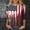 A169 Dark Blue, variant on Xdegoge 4th of July Patriotic T Shirt for Women USA American Flag Three Quarter Sleeve Crewneck Stars And Stripes Happy Labor Day Graphic Print Breathable Summer Tops