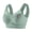 Green, variant on Women's Thin V Neck Wireless Bra Rhinestone Heart Decor Wide Strap Side Support Comfort Bra