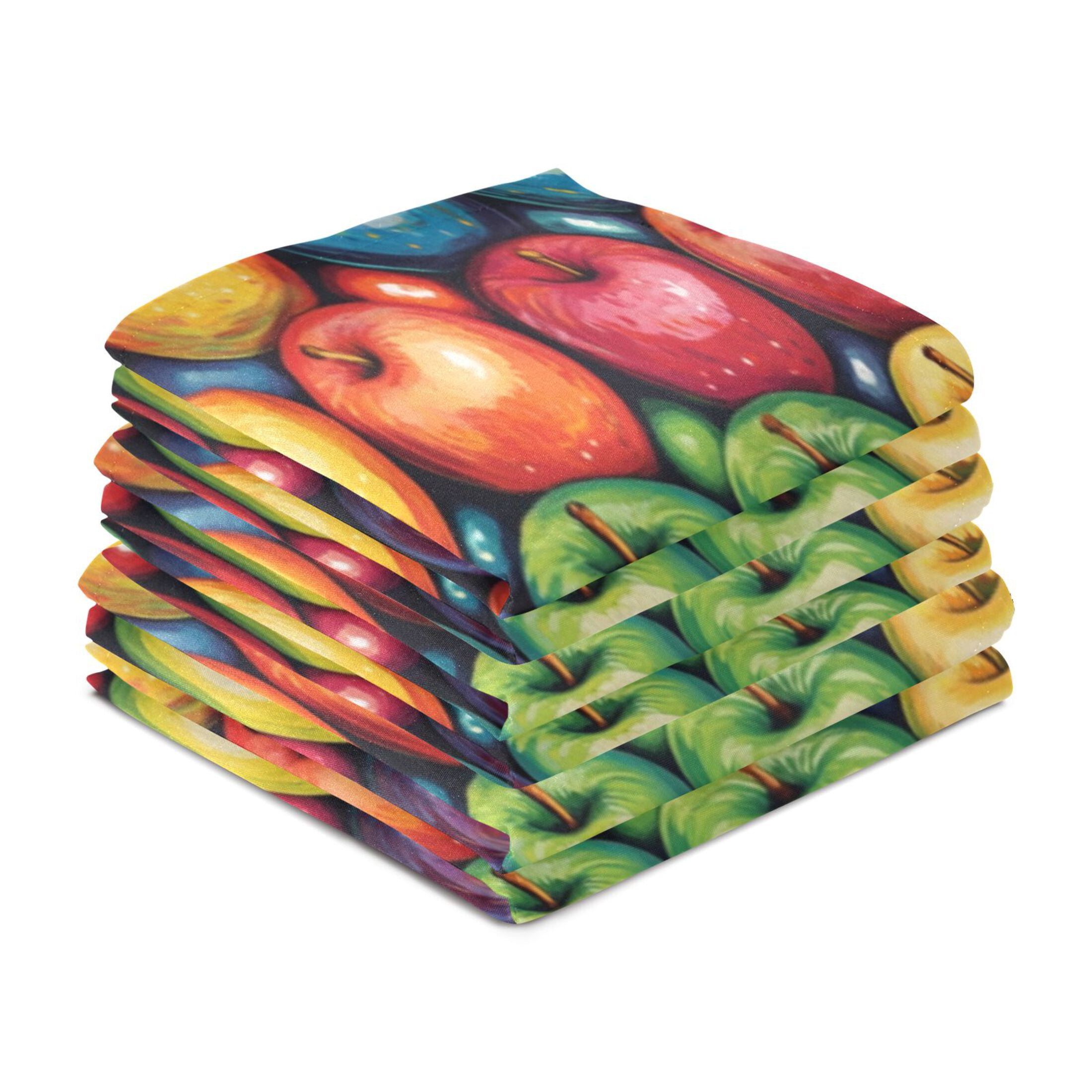 Kitchen Towel 28x18 Inches x6，Plate Towel, Decorative Towel, Napkin, Tea Towel Tea Towels For Kitchen Dish Cloths & Dish Towels Colored Apple Seamless1