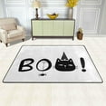 thumbnail image 2 of Dreamtimes Black Cat Halloween Area Rug 72x48in Funny Boo Bat Non-Slip Floor Carpet Comfort Floor Mats Decor for Indoor Living Dining Room and Bedroom Area, 2 of 7