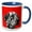 Blue/White, variant on 3drose, Dalmatian Dog on Red Background, Pet, Puppy Animal, 15oz Mug