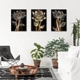 thumbnail image 4 of Gold Lines Flowers Canvas Wall Art, Modern Black and Gold Floral Painting Pictures Luxury Wall Decor Posters Print Artwork for Living Room Bedroom Home Decor (only canvas), 4 of 6