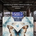 thumbnail image 3 of High Precision Body Weight Scale Smart Bathroom Scales with Large LCD Display(400lbs),Decorative for Bedroom-Seamless Pattern With Watercolor Butterflies In Soft Blue And Brown, 3 of 4