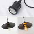 thumbnail image 3 of FSLiving Plug-in Pendant Light with 15ft Cord, E26 Matte Black Base with Industrail Black Metal Shade 10" Hanging Dimmable Lamp for Kitchen Sink Dining Table,Bulb Sold Separately - 1 Light, 3 of 9