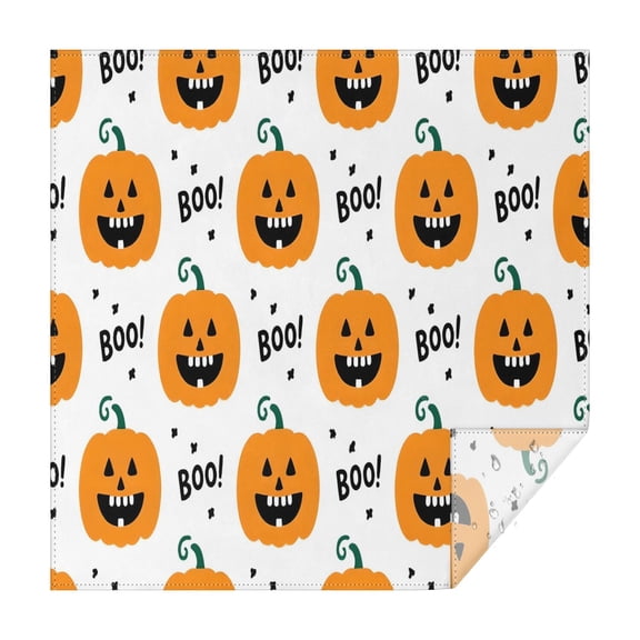 Horror Pumpkin Ghost Square Table Cover Wrinkle Resistant Washable Happy Halloween Tablecolths Table Cloths for Halloween Party Decorations Favors (60x60 Inch)