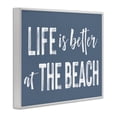 thumbnail image 4 of Life Better At Beach Blue White Framed Giclee Art, design by Lettered and Lined, 4 of 9