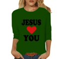thumbnail image 1 of PMUYBHF Débardeur long Vert pour Femmes 4 Juillet 2024 Mode Décontractée Col Rond Manches Mi-Longues Printemps Confortable Thème de Pâques Imprimé T-Shirt Haut 11, 1 of 4