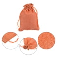 thumbnail image 4 of REGALWOVEN Small Burlap Bags with Drawstring, Jewelry Pouches for Wedding Party Orange 4" x 5.5", 4 of 5