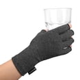 thumbnail image 4 of LAICAIW Arthritis Compression Gloves Relieve Pain from Rheumatoid, RSI,Carpal Tunnel, Hand Gloves Fingerless for Computer Typing and Dailywork, Support for Hands and Joints (M, Grey), 4 of 7