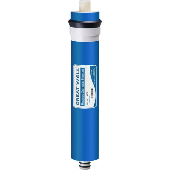 iSpring Greatwell Membrana de Ósmosis Inversa 75 GPD 11.75” X 1.75”, Reemplazo Compatible con Sistema de Filtración de Agua para Beber Bajo Fregadero Estándar RO, MC7