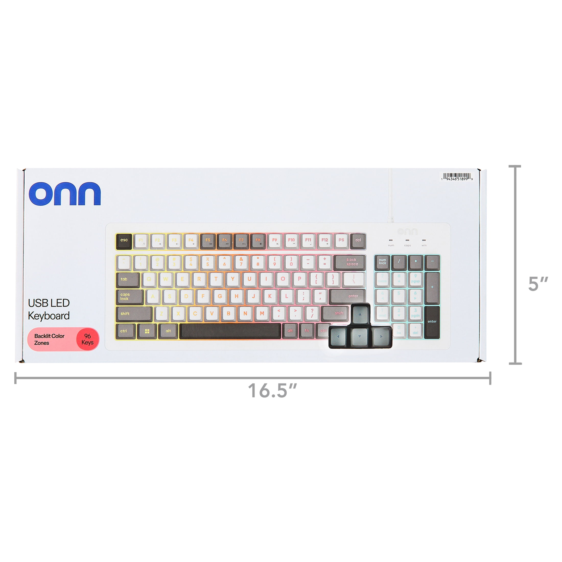 Onn Wireless Keyboard And Mouse Combo With 104 Keys Vanilla Dream