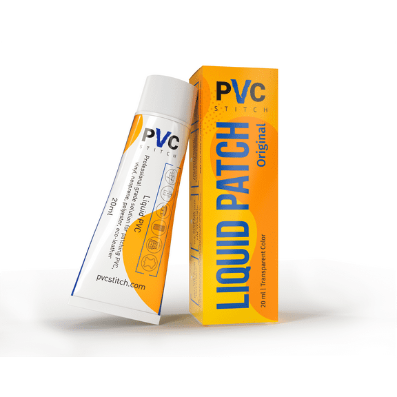 PVC Stitch Liquid Waterproof Repair Patch for Air Mattresses, Waterbeds, Above-Ground Pools, Bouncy Houses, Hot Tubs, Air Tracks, Works on Blow up PVC & PU Inflatables