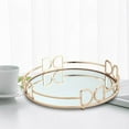thumbnail image 2 of Mirror Plate Cosmetics Storage Tray Wedding Perfume Storage counter decor rectangular Wedding countertop silver Tray 200mm, 2 of 8