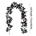 thumbnail image 3 of Gothic Halloween Decor Black Halloween Garland 69 Inch Spooky Halloween Decorations for Home Haunted House Decor Black and Red Party Decor, 1 Pack, 3 of 7