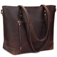 thumbnail image 1 of Bolso de hombro S-ZONE de cuero genuino vintage para mujer, 1 of 7