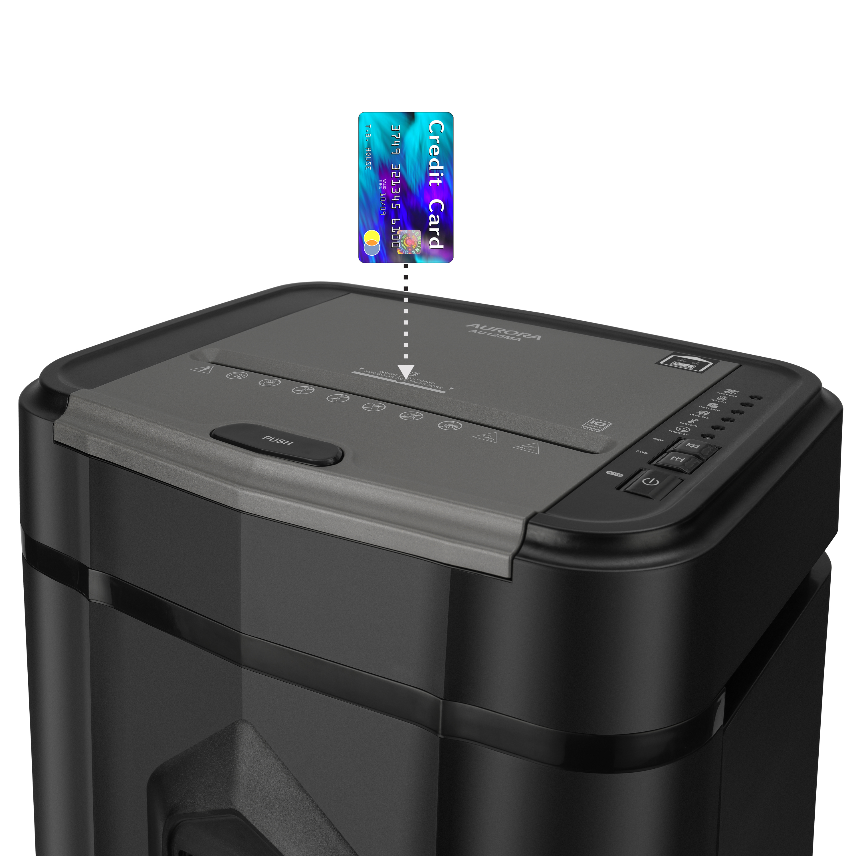 Aurora AU125MA 120-Sheet Auto Feed High-Security Micro-Cut Shredder photo 2