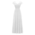 thumbnail image 4 of Zshosam The Bride Dresses for 1/4 Sleeves Formal Party Dresses Long Wedding Guest Dress(White,M), 4 of 4
