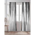thumbnail image 2 of Sheer Curtains 84 Inches Long 2 Panels Set for Living Room, Black Gray White Semi Sheer Curtains for Windows, Vintage Rustic Abstract Ombre Aesthetic Voile Window Treatments Rod Pocket Curtain, 2 of 7