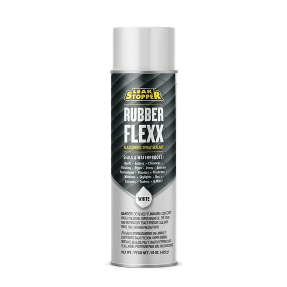 Rubber Flexx Sealant, White Roof Coating, 15oz