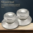 thumbnail image 2 of 2 Pcs Boutons de Couvercle de Casserole Couvercle de Casserole Bouton Poignée Universel Remplacement de Couvercle de Batterie de Cuisine de Cuisine, 2 of 7