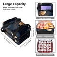 thumbnail image 3 of Leo Double Layered Insulated Lunch Bag with Two Compartments - Large Capacity Hand-Carried Refrigerated Meal Bag - 7.1x11.4x16.1 Inches, 3 of 6