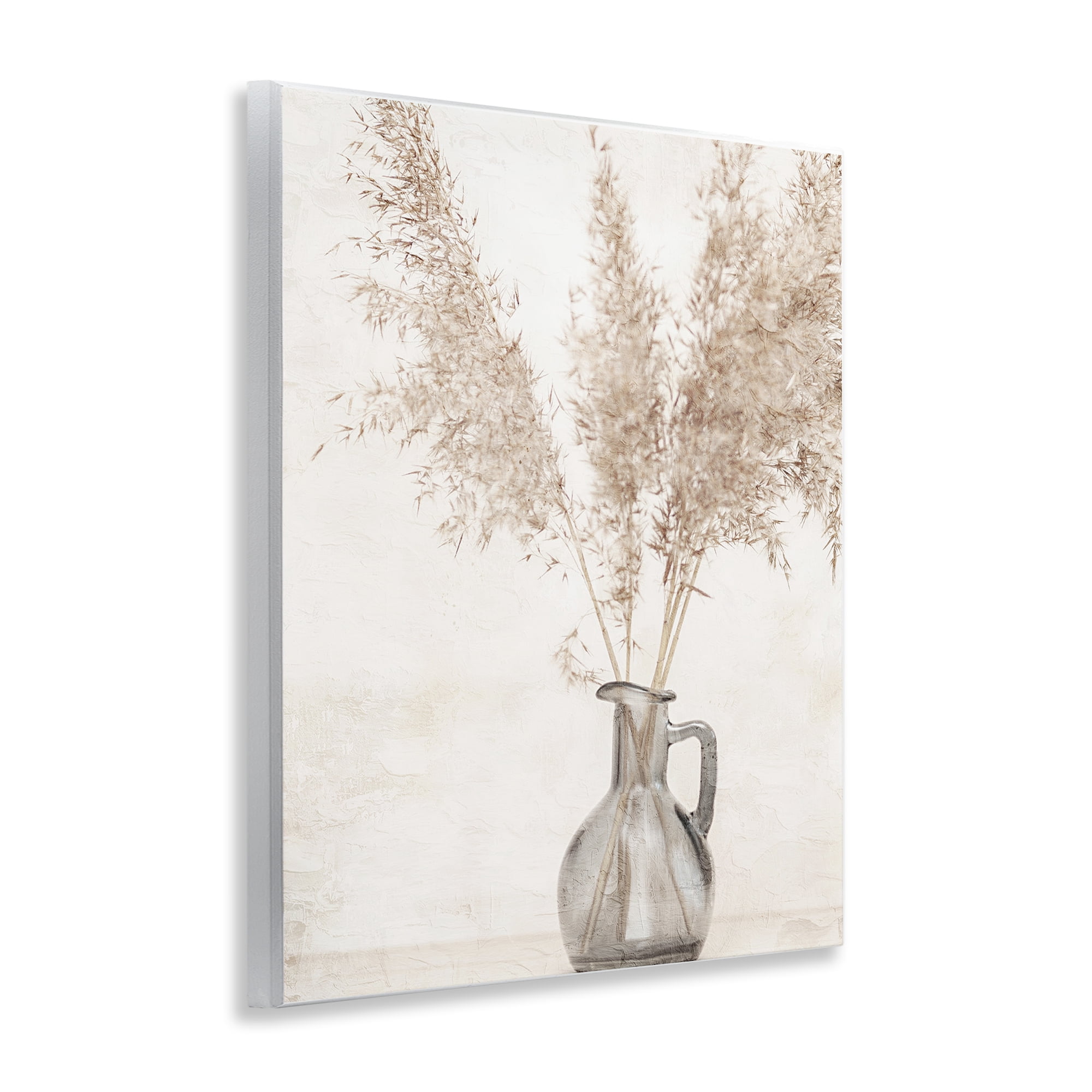 Stupell Industries Organic Pampas Vase Botanical & Floral Painting Unframed Art Print Wall Art, 11 x 14