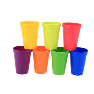 Chainplus 12 Pack 5.6oz Plastic Kids Cups,Unbreakable Reusable Plastic  Cup,Toddler Drinking Cup in Assorted Colors for
