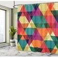 thumbnail image 4 of Ambesonne Geometric Shower Curtain, Abstract Pattern Vintage, 69"Wx70"L, Fuchsia, 4 of 4