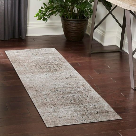 Unique Loom Chateau Collection Area Rug - Quincy (2' x 6' 9" Runner Beige/Brown)